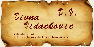 Divna Vidačković vizit kartica